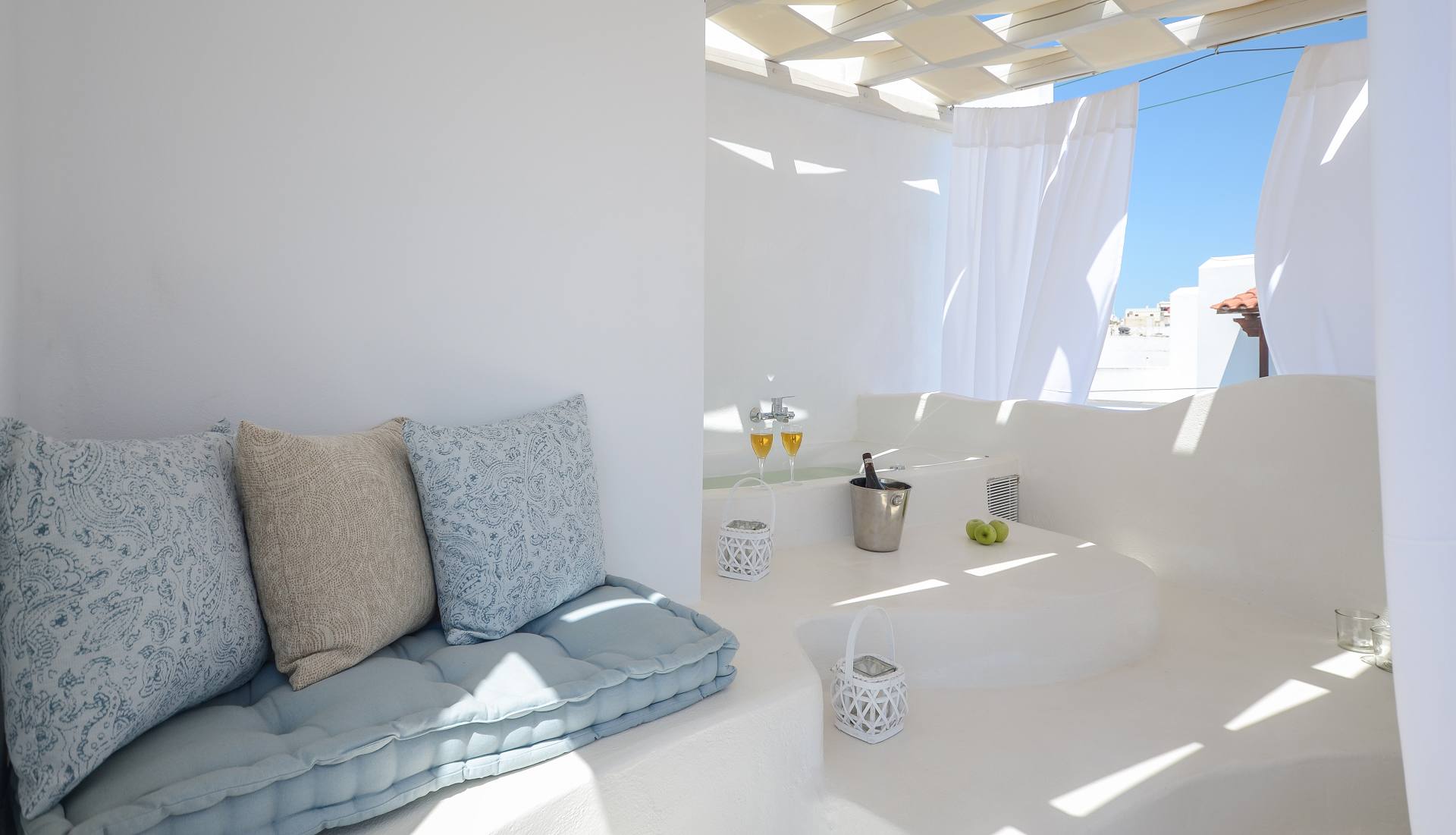 Naxos Hotel Blue Sky Summer at Saint Beach in Naxos Town Cyclades Islands Greece